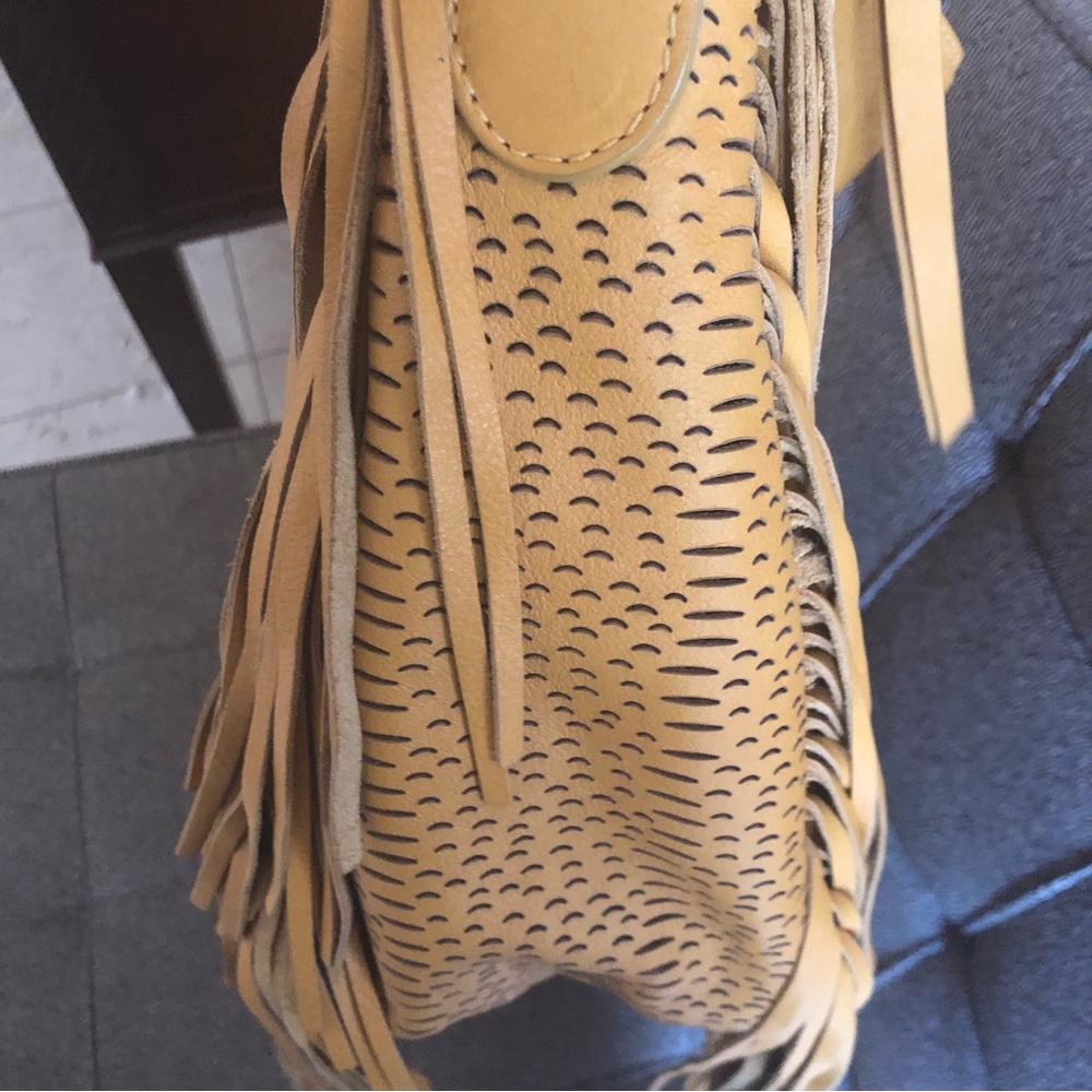 Rare Uno de 50 boho fringe leather bag